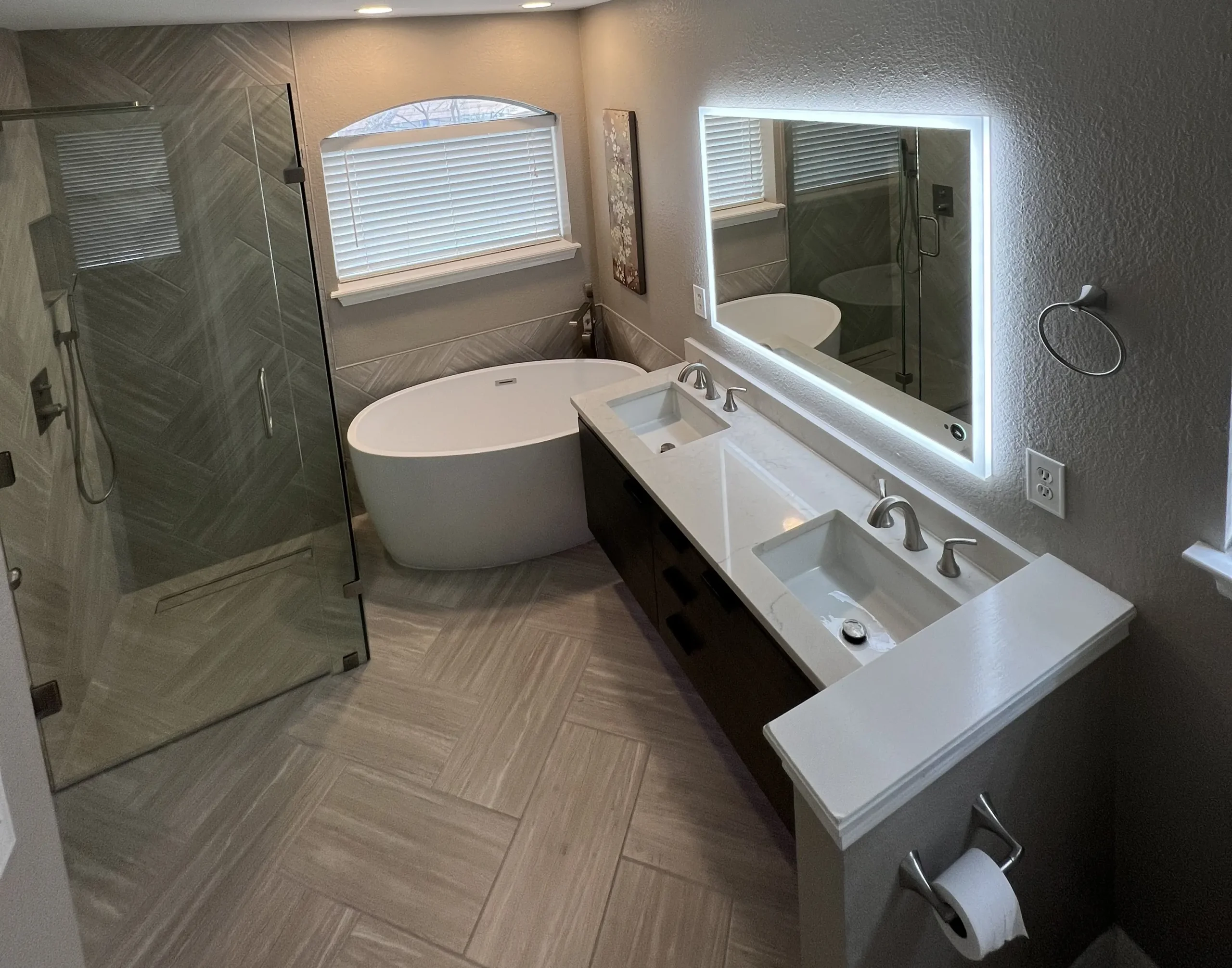 Modern bathroom remodel in North Austin, Texas