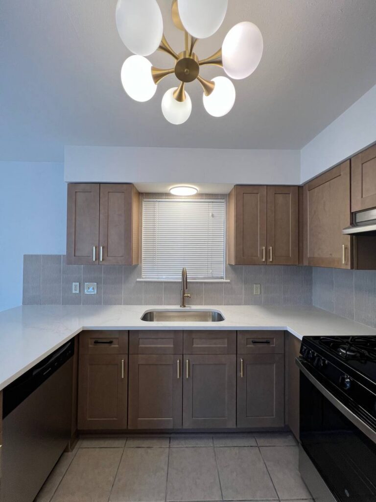 Thornridge Dr. kitchen sink wall with shaker cabinets and stainless appliances